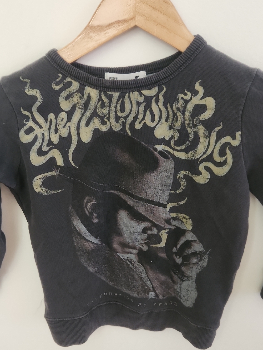 Cotton On Kids Notorious B.I.G. Pullover Sweater Size 5 - Picture 2 of 5
